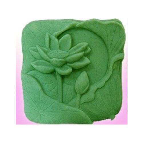 Silicone soap mold Lotus flowers square shape fondant cake chocolate mold resin clay craft mould