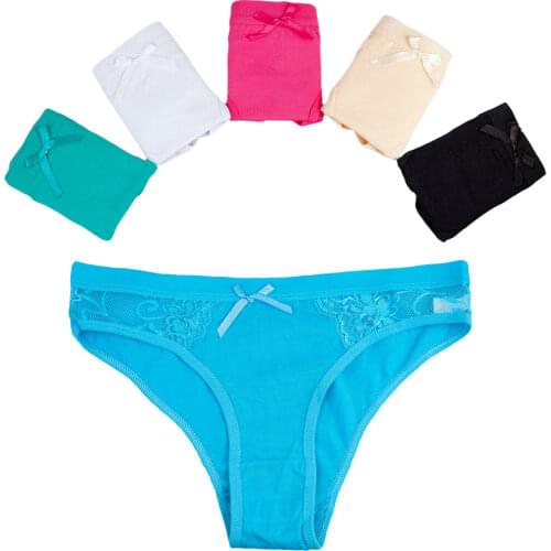 FUNCILAC Seamless Lace Underwear Panties Woman Underwear Cotton Briefs Culotte Femme Sexy Womens Lingerie 5pcs/lot