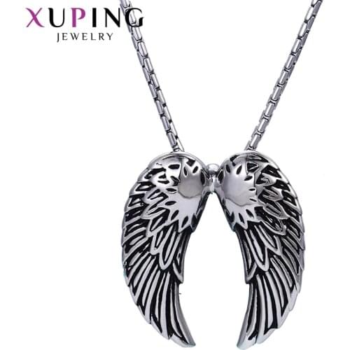 Xuping Fashion Wings Shape Necklace Pendant Stainless Steel Jewelry for Neutral Valentines Day Gifts M46-30153