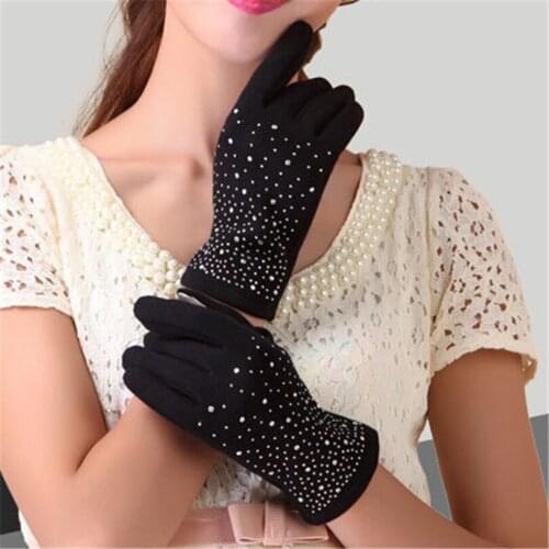 VISNXGI Women Gloves Winter Touched Screen Gloves Wrist Length Fashion Mittens Glove Female Womens Warm Ski Windproof Guantes