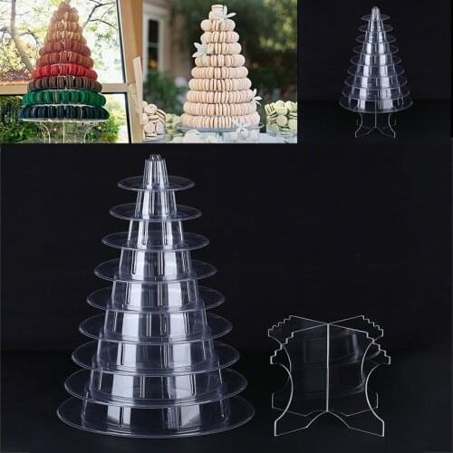 10 Layer Macaron Display Tower Cupcake Stand Food Cake Display Stand for Wedding Birthday Party Decoration