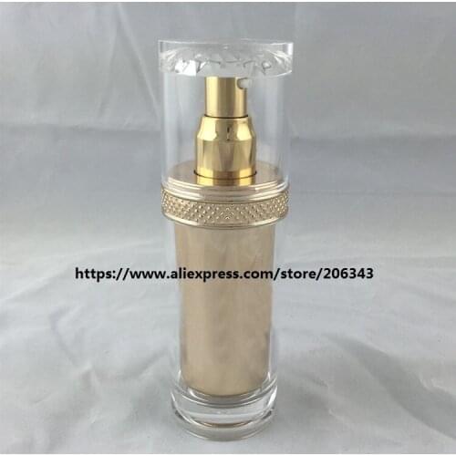 80ml shiny gold acrylic/plastic bottle for serum/lotion/emulsion/foundation/skin care bottle cosmetic packing