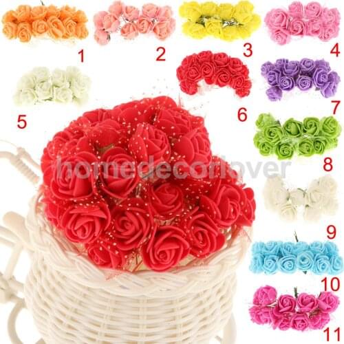 Bunch Artificial Small Roses Yarn Flowers Home Wedding Party Hair Office Hall Home Decor Your CHOICE