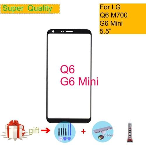 For LG Q6 LG-M700 M700 M700A US700 M700H M703 M700Y Touch Screen Front Glass Panel Front Outer Glass Lens For LG Q6 LCD Glass