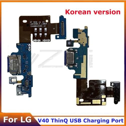 For LG V40 ThinQ V405 Type C USB Charging Dock Parts Connected Bottom Mircophone Circuit Board Flex Cable Connector Charger Port