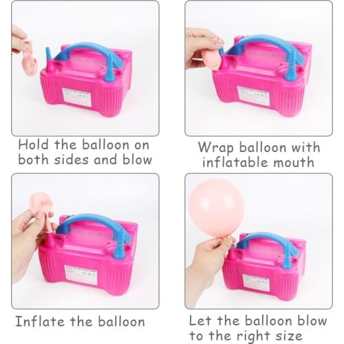 220V AC Electric Balloons pump balloon accessories EU standard automatic Inflator Pump Air Blower Double Hole ballon pumps