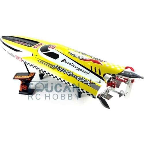 G30H ARTR-RC 54" 30CC Engine Gasoline Fiber Glass RC Racing Boat Radio System Servos Yellow THZH0054