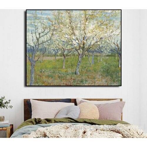 Pear Flower by Van Gogh Art Pictures Wall Art Posters and Prints Canvas Painting Decorative for Living Room Home Decor No Frame