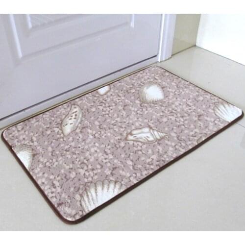 Shell Printed Bath Mats ,Non Slip Bathroom Carpet Rugs ,New Thickened Rugs for Home Living Room Bedside Bathroom Toilet,yoga Mat