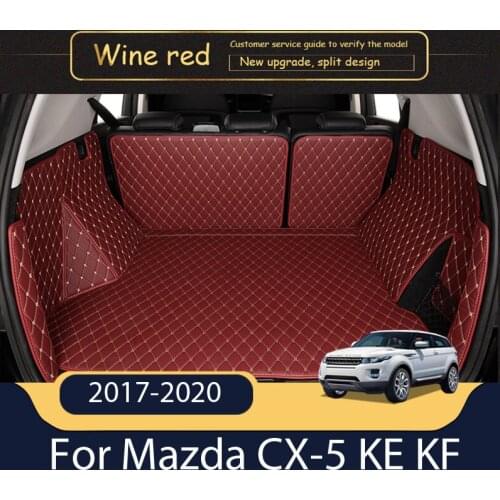 The Trunk Cargo Leather Liner Car Boot Liner Cargo Compartment Floor Carpet Mud For Mazda CX-5 KE KF 2017-2020