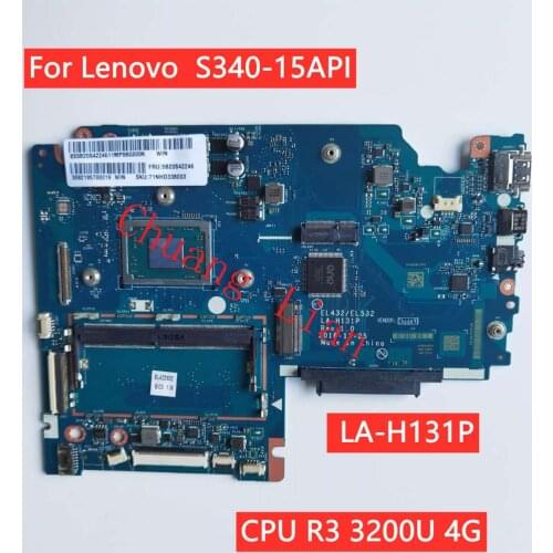 For Lenovo ideapad S340-15API Laptop Motherboard EL432/EL532 LA-H131P with CPU R3 3200U 4G 100% Fully Tested