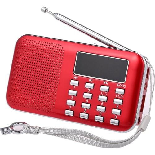 Mini FM Radio Digital Portable 3W Stereo Speaker MP3 Audio Player High Fidelity Sound Quality wIth 2 Inch Display Screen Radio
