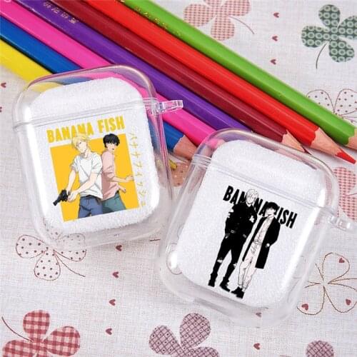 New Japan Anime Banana Fish Anime Art Earphone Case for Apple Airpods 2 1 Wireless Headphone Transparent Cover for Air Pods