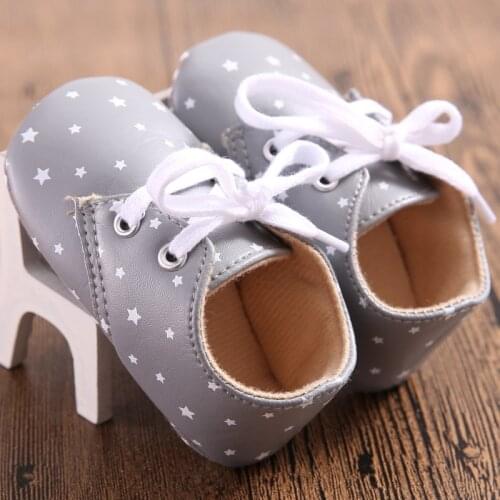 Boys and girls print stars baby toddler shoes spring and autumn new laces childrens shoes first walker