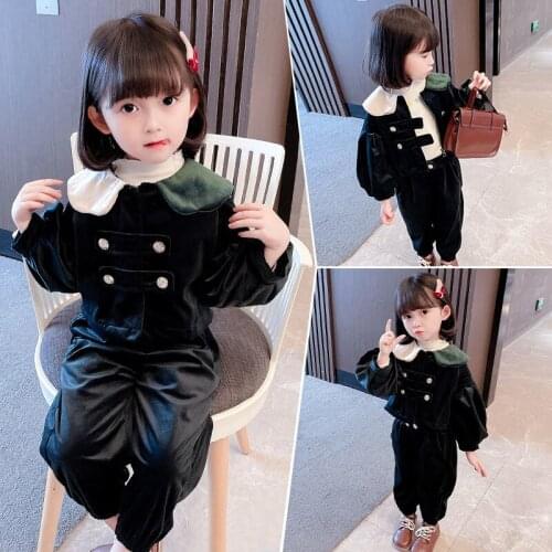 Girls Clothes Suits Childrens Fashion Sets British Style 2-piece Suit Teen School Clothes Baby Winter Girls Clothes Princess