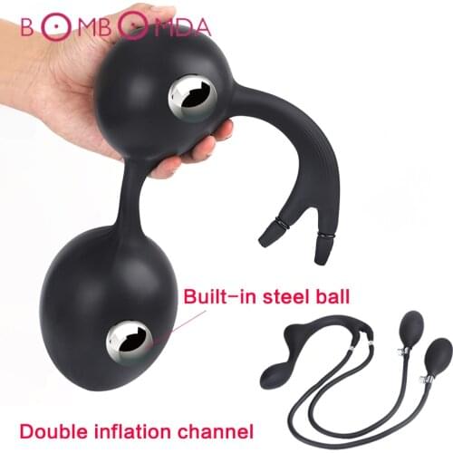 Super Large Inflatable Anal Plug For Men Women Huge Big Dildo Pump Anal Dilator Expandable Butt Plug Anal Balls Adult Sex Toys