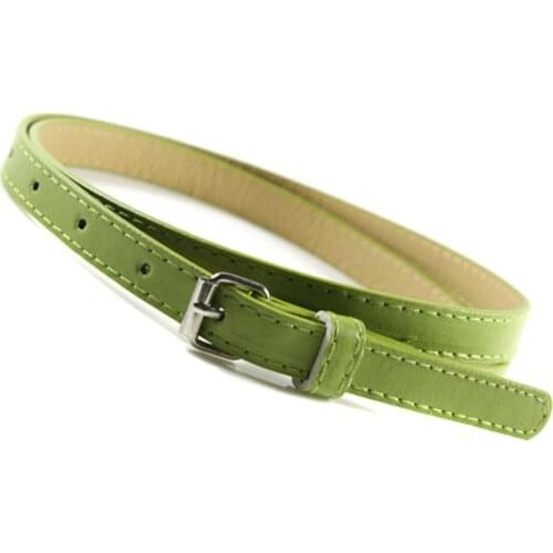 Hot Sale 13 Colors Women Candy Faux Leather Belts Female Thin Skinny Waistband Adjustable Dresss Pants New