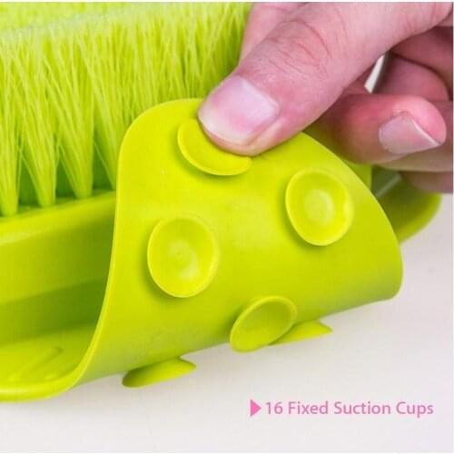 Lazy Feet Washing Brush Exfoliating Foot Rubbing Board Soft Fur Foot Cleaning Brush With Suction Cup Massage Brush