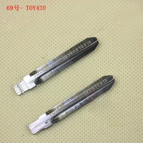 NO.69 TOY43R Replacement Key Blade for Subaru XV Car Key Blanks for Toyota with scale mark for Haver H6