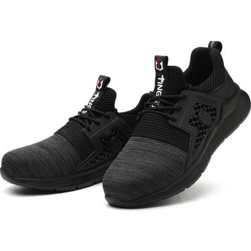 Light Breathable Mens Safety Shoes Steel Toe Work Boots Casual Incredibles Puncture-proof Sneakers Direct delivery