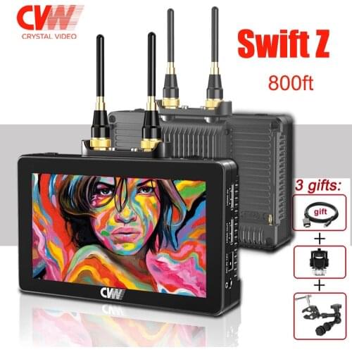 CVW Swift Z Wireless Transmission Kit 800ft Video Transmitter Receiver 5.5 inch Touch Screen HDMI-compatible 1080P Filed Monitor
