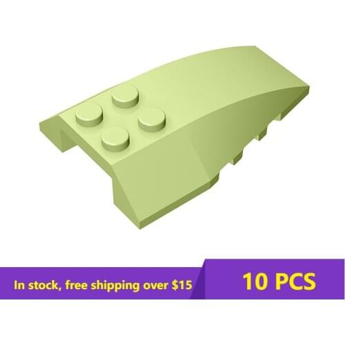 10PCS MOC Bricks 43712 4x6 wedge GDS-898-050 For Building Blocks Parts DIY Educational Classic Brand Gift Toys