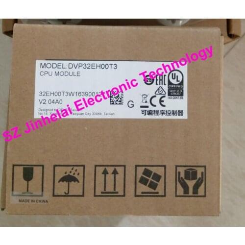 100% New and original DVP32EH00T3 Delta PLC 32points host,16DI/16DO(NPN transistor)