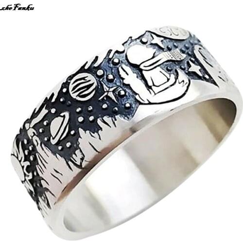 2021 Luxury Simple New Wild Cartoon Vintage Ring Couple Commemorative Gift Jewelry Travel Accessories