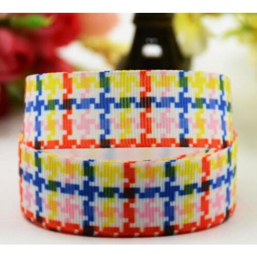 22mm 25mm 38mm 75mm Lattices Cartoon Character Printed grosgrain ribbon party decoration sewing supplies 10Y X-00379