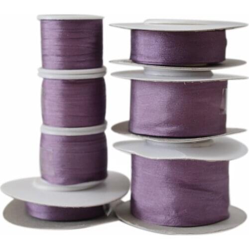283 Maroon 100% Pure Silk Ribbon for Embroidery Handcraft,Double Face Taffeta Silk Tape 2/4/7/10/13/25/32mm,10/30/100m