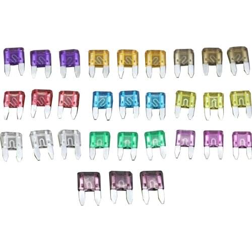 30 PCS 3~40A Small Fuse, 3 PCS For Each Specification, Automotive Fuses Blade,The Fuse Insurance Insert Lights Fuse