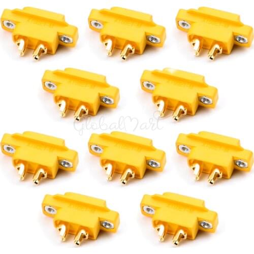 5PCS AMASS XT60E-M Mountable XT60 Male Plug Connector for RC Drone FPV Racing Fixed Board DIY Spare Part