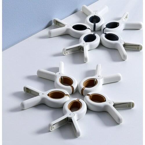 6pcs High grade Windproof household quilt clip to dry clothes clip strong drying clip plastic clip