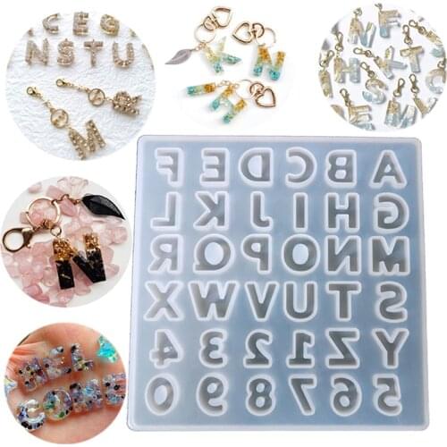 English Alphabet Epoxy Resin Molds For DIY Jewelry Making Findings Supplies Accessories Mixed Style Silicone Casting Molds