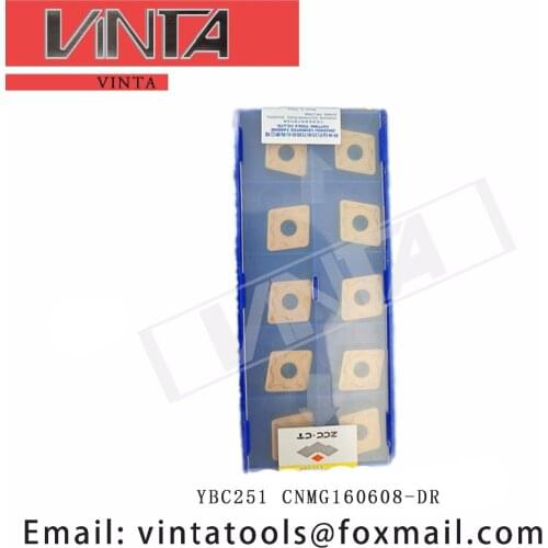 Free shipping high quality 10pcs/lots YBC252 YBC251 CNMG160608-DR cnc carbide turning inserts