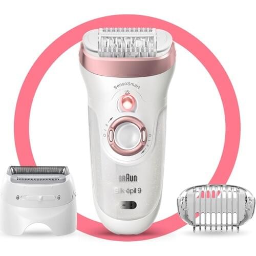 Braun Silk-epil 9 9720 SensoSmart Wireless Wet & Dry 2-in-1 Free with 4 Attachments