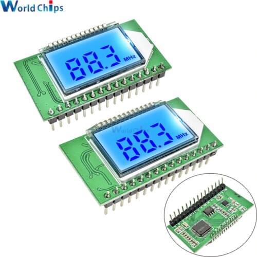 87-108MHZ Digital FM Radio Transmitter/Receiver Module Wireless Microphone Stereo Board Digital Noise Reduction LCD Display