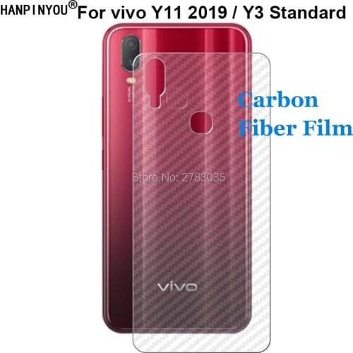 For vivo Y11 2019 / Y3 Standard 6.35" Durable 3D Anti-fingerprint Carbon Fiber Back Film Screen Protector (Not Tempered Glass)