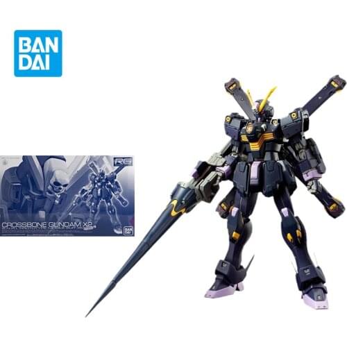Bandai Gundam Anime Figure Assemble Model PB Limited RG 1/144 Mobile Suit Crossbone Gundam X2 Cape Version Childrens Toys