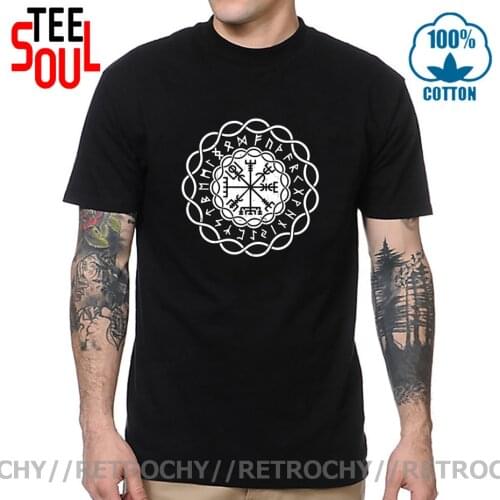 Retrochy Vikings Odin Warrior Legend T Shirt men Valhalla Odin Tops Tee Novelty Men Viking Compass Tee shirt Summer Mens T-Shirt