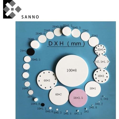 10PCS 95 aluminum oxide insulation corrosion substrate various D1.7 - D75 Al2O3 alumina ceramic plate for electronic ceramics