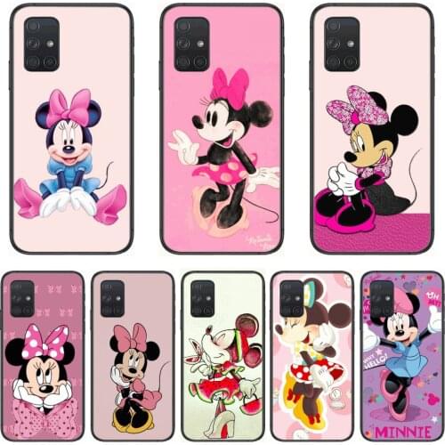 Phone Mobile Case Disney Cute Minnie Mouse Phone Case Hull For Samsung Galaxy A 50 51 20 71 70 40 30 10 E 4G 5G S Black Shell