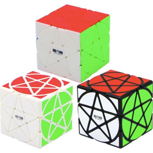 Genuine QiYi MoFangGe Pentacle Cube Strange-shape Magic Cube Black/Stickerless Speed Cube Puzzle Star Twist Cubes Toys For Child