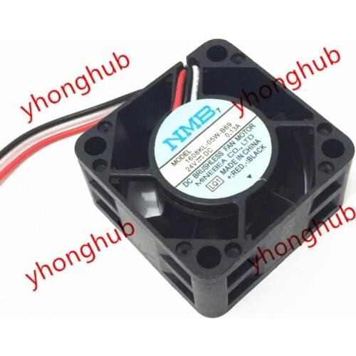 NMB-MAT 1608KL-05W-B69 LQ1 DC 24V 0.11A 40x40x20mm 3-wire Server Cooling Fan