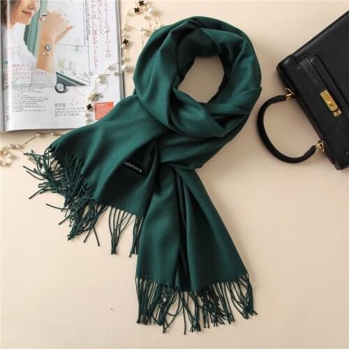 New 2020 Cashmere Scarf Winter Women Pashmina Shawls Warm Blanket Wraps Female Foulard Bandana Brand Thick Print Scarves