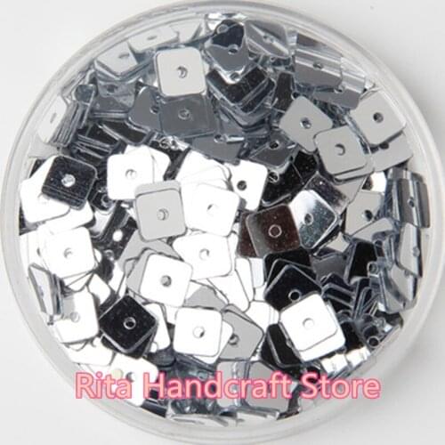 New!! 3500pcs/lot 5mm Small Square Flat Loose Sequins Paillettes Sewing,Wedding Craft,Women Kids DIY Garment Accessory SC501