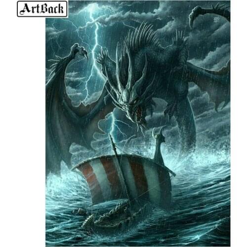 New 5d diamond painting dragon full square drill animal sticker diamond mosaic rhinestone resin diamond embroidery 40x50cm