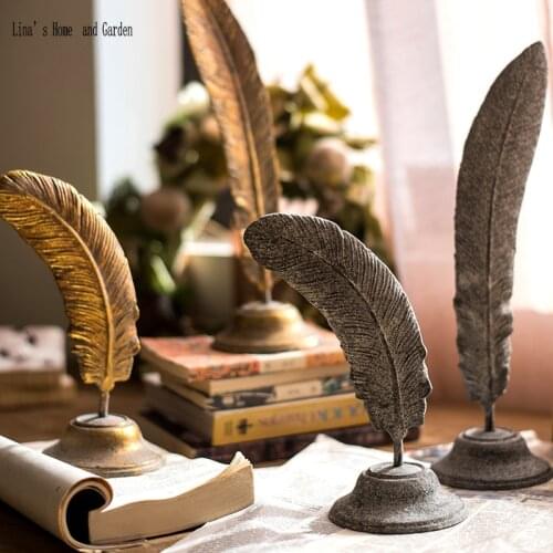 Feather design decorative antique retro cast iron paperweights
