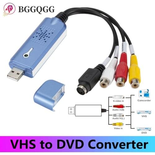 Plug And Play For Easycap USB 2.0 Easy Cap Audio Video Capture Adapter VHS DVD DVR TV Capture Card Converter Video Grabber
