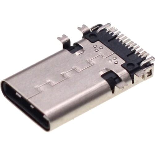 Type-C micro USB 3.1 jack connector tail male plug electrical terminal 12pin single row pin SMT L=13.2 shell pin SMT connector